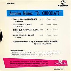 Antonio Nez El Chocolate - Columbia SCGE 81288