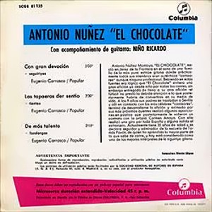 Antonio Nez El Chocolate - Columbia SCGE 81135