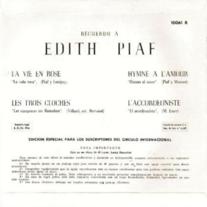 Edith Piaf - Orlador 10.061 B