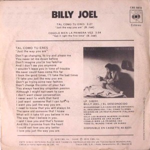 Billy Joel - CBS CBS 5872