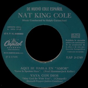 Nat King Cole - Capitol EAP 2-1749