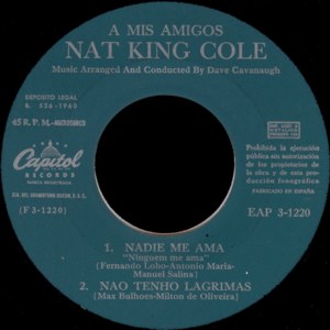 Nat King Cole - Capitol EAP 3-1220