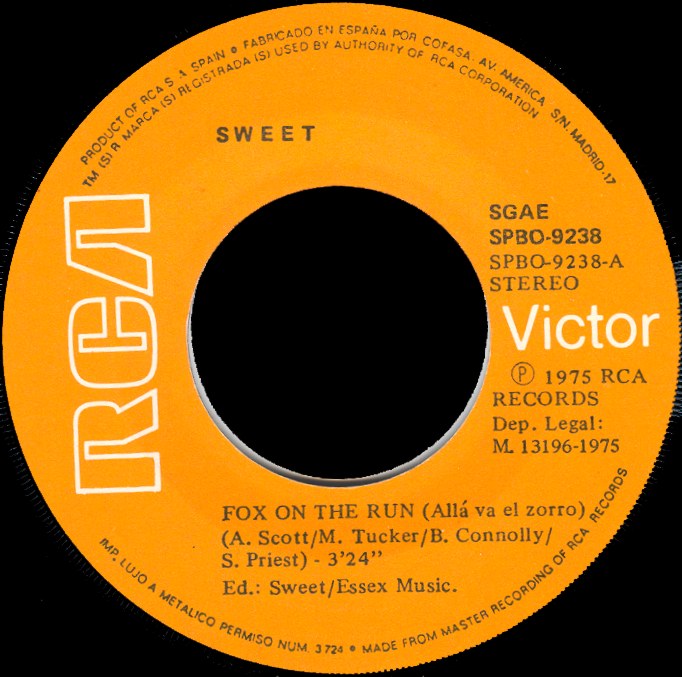 Sweet, The - RCA SPBO-9238