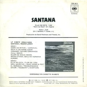 Santana - CBS CBS 5671