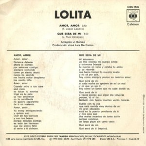 Lolita - CBS CBS 3539
