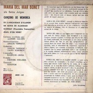 María Del Mar Bonet - Concentric 6.042-UC
