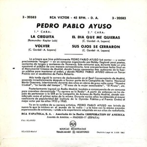 Pedro Pablo Ayuso - RCA 3-20583
