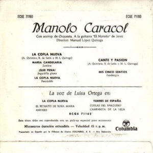 Manolo Caracol - Columbia ECGE 71160