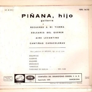 Antonio Piana (Hijo) - La Voz De Su Amo (EMI) 7EPL 14.115