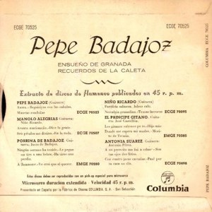Pepe Badajoz - Columbia ECGE 70525