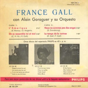 France Gall - Philips 437 125 BE