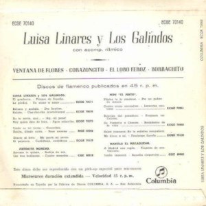 Luisa Linares Y Los Galindos - Columbia ECGE 70140