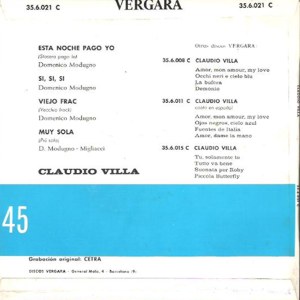 Claudio Villa - Vergara 35.6.021 C