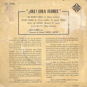 Lola Flores - Telefunken TFK-75312