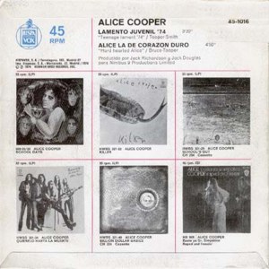Alice Cooper - Hispavox 45-1016