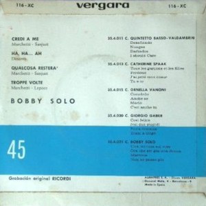 Bobby Solo - Vergara 116-XC