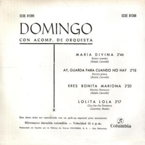 Domingo - Columbia SCGE 81088