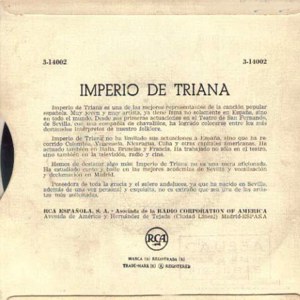 Imperio De Triana - RCA 3-14002