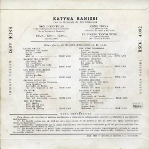 Katyna Ranieri - Odeon (EMI) BSOE 4.092