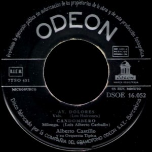 Alberto Castillo - Odeon (EMI) DSOE 16.052