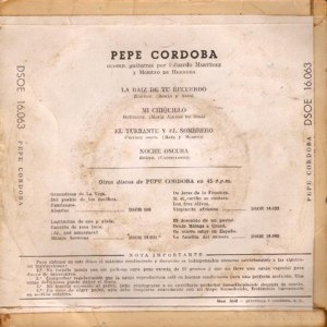 Pepe Crdoba - Odeon (EMI) DSOE 16.063