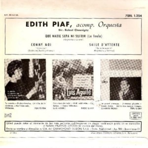 Edith Piaf - La Voz De Su Amo (EMI) 7ERL 1.254