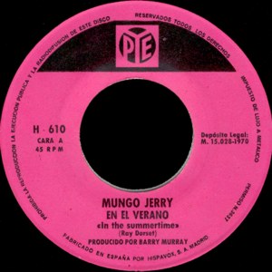 Mungo Jerry - Hispavox H 610