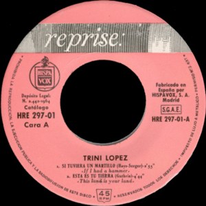 Trini López - Hispavox HRE 297-01