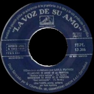 Lola Flores - La Voz De Su Amo (EMI) 7EPL 13.206