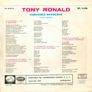 Tony Ronald - La Voz De Su Amo (EMI) EPL 14.306