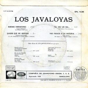 Javaloyas, Los - La Voz De Su Amo (EMI) EPL 14.326