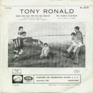 Tony Ronald - La Voz De Su Amo (EMI) PL 63.179
