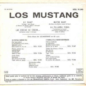 Mustang, Los - Regal (EMI) SEDL 19.390