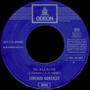 Lorenzo González - Odeon (EMI) J 006-20.001