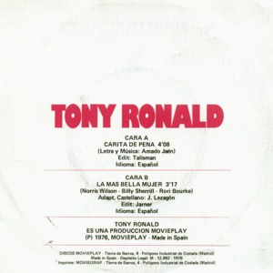 Tony Ronald - Movieplay SN-90095