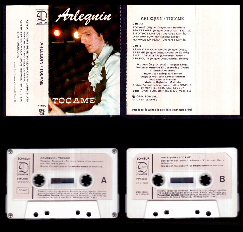 Detalles De Arlequin Tocame Spain Cassette Damitor 1981 Como Nuevo Near Mint - 